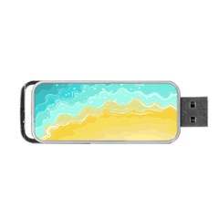 Abstract Background Beach Coast Portable Usb Flash (one Side)