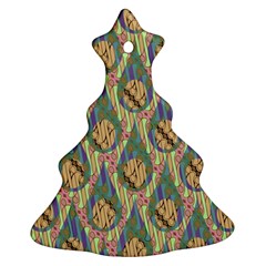 Tribal Background Boho Batik Ornament (christmas Tree) 