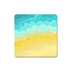 Abstract Background Beach Coast Square Magnet