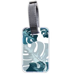 Monstera Leaves Background Luggage Tag (two Sides)