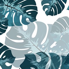 Monstera Leaves Background Play Mat (square) by anzea