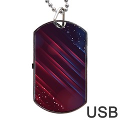 Illustrations Space Purple Dog Tag Usb Flash (two Sides)