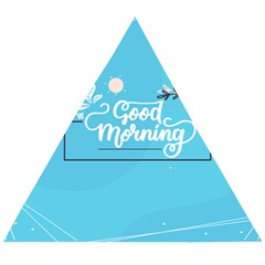 Background Good Morning Wooden Puzzle Triangle