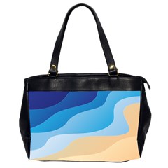 Illustrations Waves Line Rainbow Oversize Office Handbag (2 Sides)