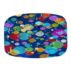 Illustrations Sea Fish Swimming Colors Mini Square Pill Box