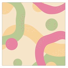 Line Pattern Dot Square Satin Scarf (36  X 36 )