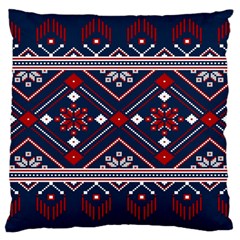 Ukrainian Folk Seamless Pattern Ornament Art Large Cushion Case (two Sides)