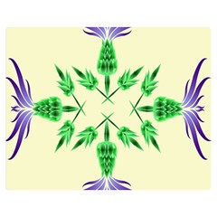 Thistle Flower Purple Thorny Flora Two Sides Premium Plush Fleece Blanket (teen Size) by Bajindul