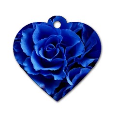 Roses Flowers Plant Romance Dog Tag Heart (two Sides)