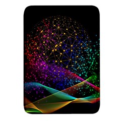 Particles Waves Line Multicoloured Rectangular Glass Fridge Magnet (4 Pack) by Proyonanggan