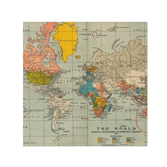 Vintage World Map Square Satin Scarf (30  X 30 )