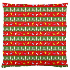 Christmas-papers-red-and-green Large Cushion Case (two Sides)