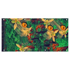 Illustrations Color Cat Flower Abstract Textures Orange Banner And Sign 8  X 4 