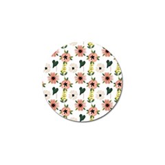 Flower White Pattern Floral Golf Ball Marker (10 Pack)