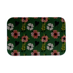 Flower Green Pink Pattern Floral Open Lid Metal Box (silver)   by anzea