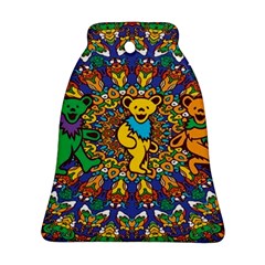 Dead Dancing Bears Grateful Dead Pattern Bell Ornament (two Sides) by Grandong