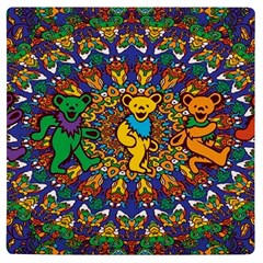 Dead Dancing Bears Grateful Dead Pattern Uv Print Square Tile Coaster 
