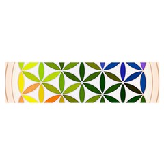 Mandala Rainbow Colorful Oblong Satin Scarf (16  X 60 )