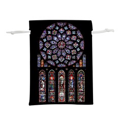 Chartres Cathedral Notre Dame De Paris Stained Glass Lightweight Drawstring Pouch (m) by Grandong
