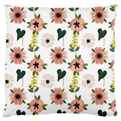 Flower White Pattern Floral Large Cushion Case (two Sides)