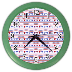 Nautical Digital Paper Nautical Boat Color Wall Clock