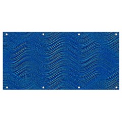 Blue Wave Abstract Texture Seamless Banner And Sign 8  X 4  by Loisa77