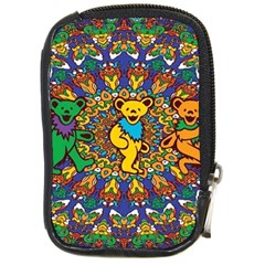 Dead Dancing Bears Grateful Dead Pattern Compact Camera Leather Case by Grandong