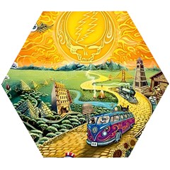 Grateful Dead Golden Road Wooden Puzzle Hexagon