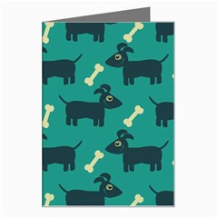 Happy Dogs Animals Pattern Greeting Card by Ket1n9