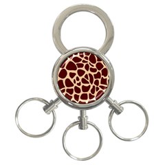 Animal Print Girraf Patterns 3-ring Key Chain