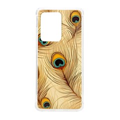 Vintage Peacock Feather Peacock Feather Pattern Background Nature Bird Nature Samsung Galaxy S20 Ultra 6 9 Inch Tpu Uv Case by Maspions