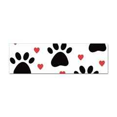 Dog Paw Vector Seamless Pattern With Hearts Sticker (bumper)