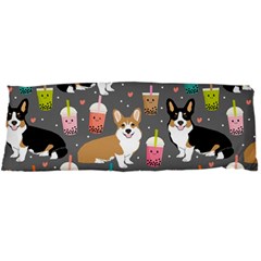 Corgi Boba Tea Bubble Tea Kawaii Food Welsh Corgis Dog Body Pillow Case Dakimakura (two Sides) by Perong