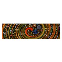 Swirl Vortex Emoji Cyclone Motion Art Oblong Satin Scarf (16  X 60 )