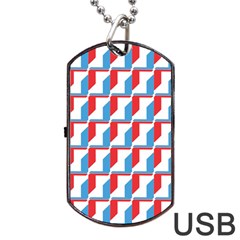 Fabric Geometric Pattern Background Dog Tag Usb Flash (one Side)