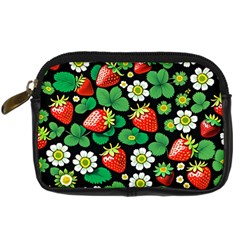 Strawberries Pattern Digital Camera Leather Case