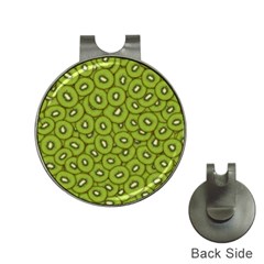 Kiwi Fruit Pattern Green Background Hat Clips With Golf Markers