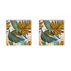 Monstera Palm Leaves Plants Cufflinks (square)