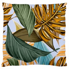 Monstera Palm Leaves Plants Large Premium Plush Fleece Cushion Case (two Sides)