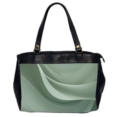 Silky Sage Abstract Elegant Print Design Oversize Office Handbag (2 Sides)