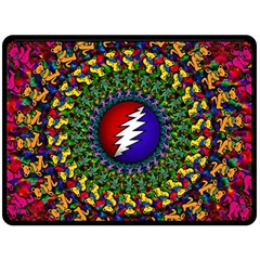 Grateful Dead Bear Pattern Fleece Blanket (large) by Maspions