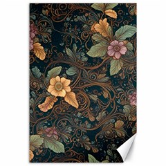 Floral Seamless Pattern Decorative Canvas 24  X 36 