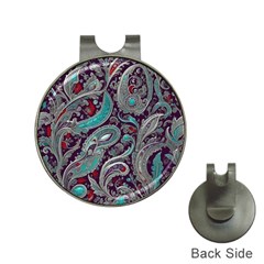 Seamless Pattern Paisley Decorative Hat Clips With Golf Markers