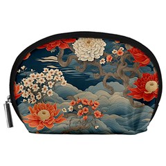 Seamless Pattern Chinoiserie Flowers Accessory Pouch (large)