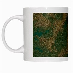 Seamless Pattern Pattern Leaves White Mug