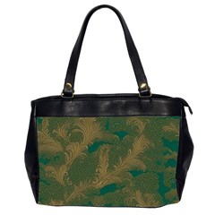 Seamless Pattern Pattern Leaves Oversize Office Handbag (2 Sides)