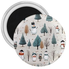 Snowman Snow Christmas 3  Magnets