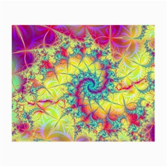 Fractal Spiral Abstract Background Vortex Yellow Small Glasses Cloth