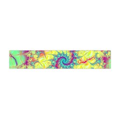 Fractal Spiral Abstract Background Vortex Yellow Premium Plush Fleece Scarf (mini)