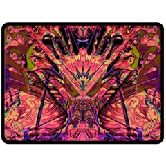 Trippy Garland Two Sides Fleece Blanket (large)